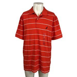 NAUTICA -MEN'S XL - RED PERFORMANCE DECK CLASSIC FIT POLO SHIRT